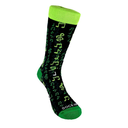 Music Note Matrix Socks from the Sock Panda (Adult Small - Shoe Sizes 2 - 5)