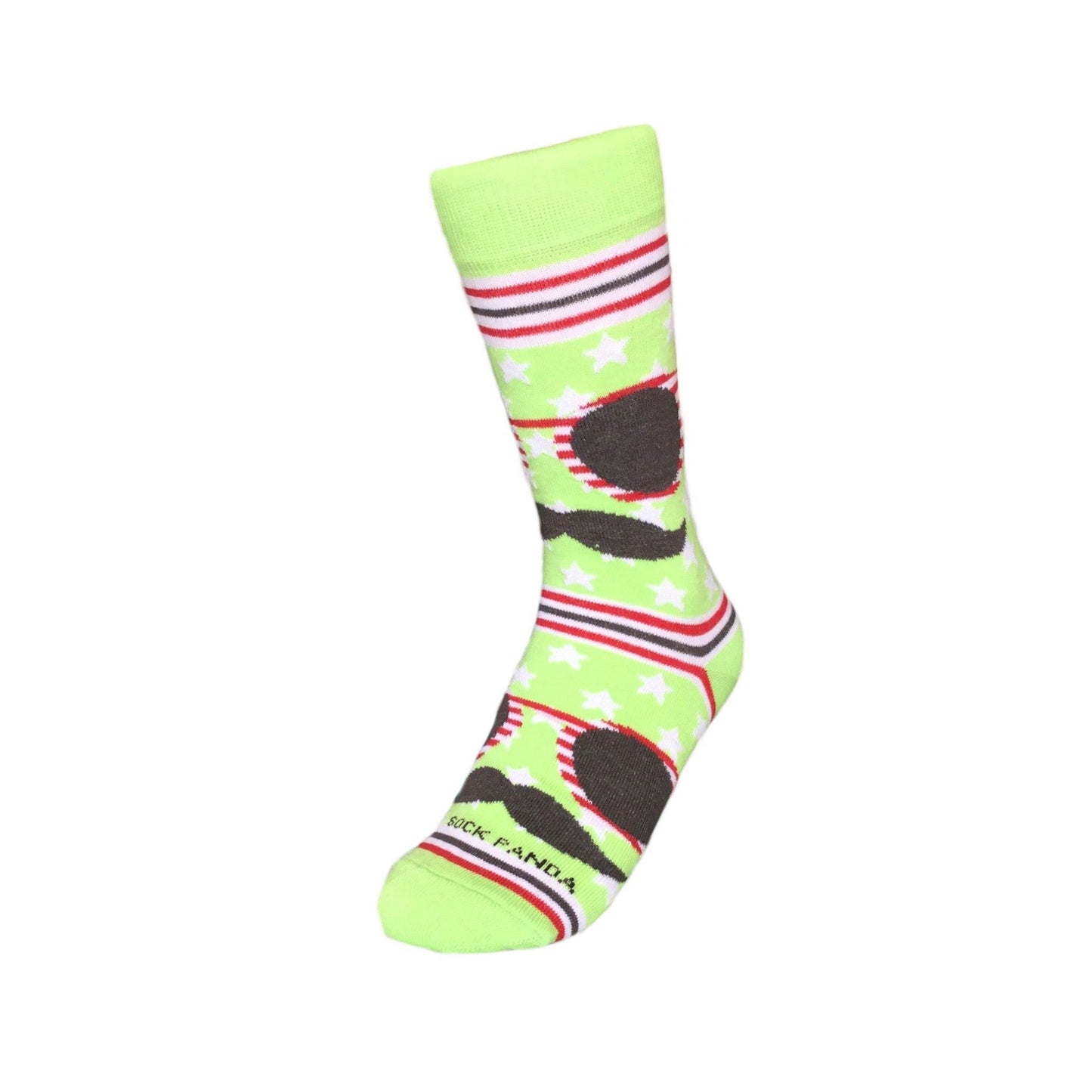 Mustache and Sunglasses Socks (Adult Small - Shoe Sizes 2 - 5)