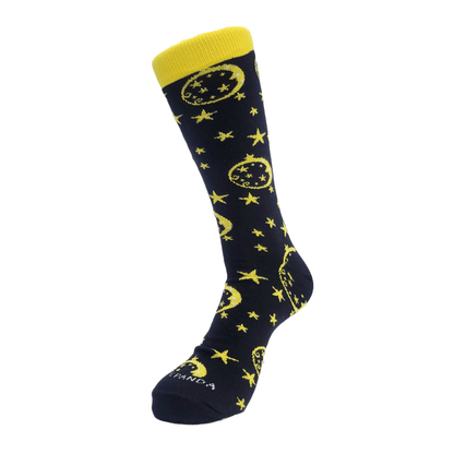 Night Sky Patterned Socks from the Sock Panda (Adult Large - Men's Shoe Sizes 8 - 12)