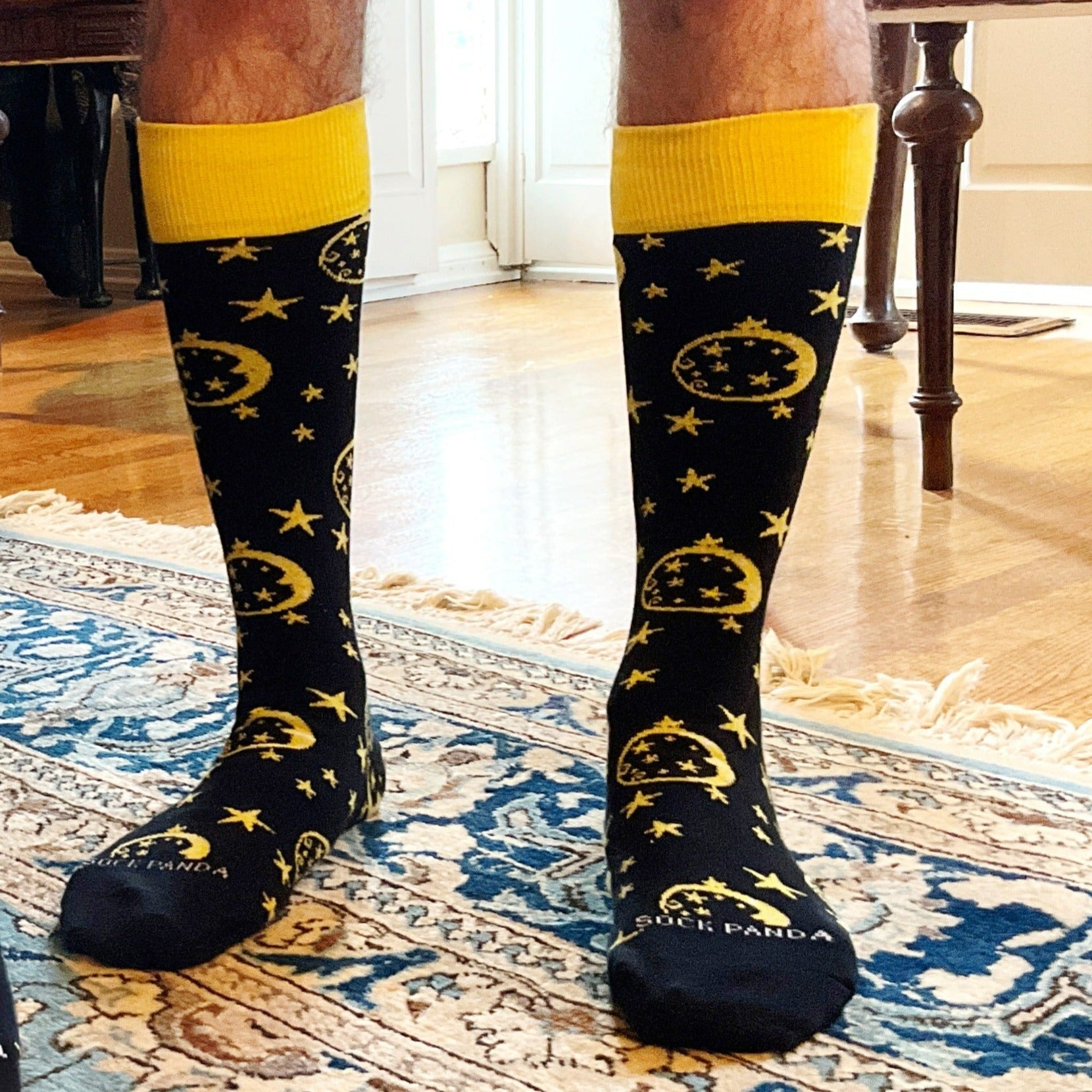Night Sky Patterned Socks from the Sock Panda (Adult Large - Men's Shoe Sizes 8 - 12)