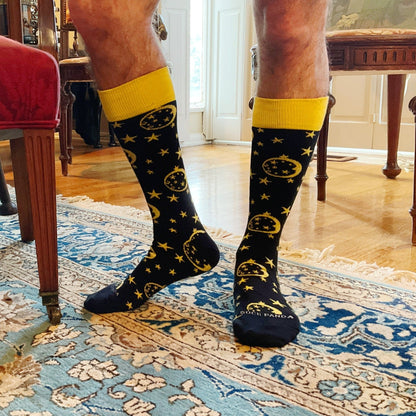 Night Sky Patterned Socks from the Sock Panda (Adult Large - Men's Shoe Sizes 8 - 12)
