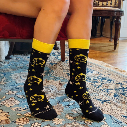 Night Sky Patterned Socks from the Sock Panda (Adult Medium - Women's Shoe Sizes 5 - 10)
