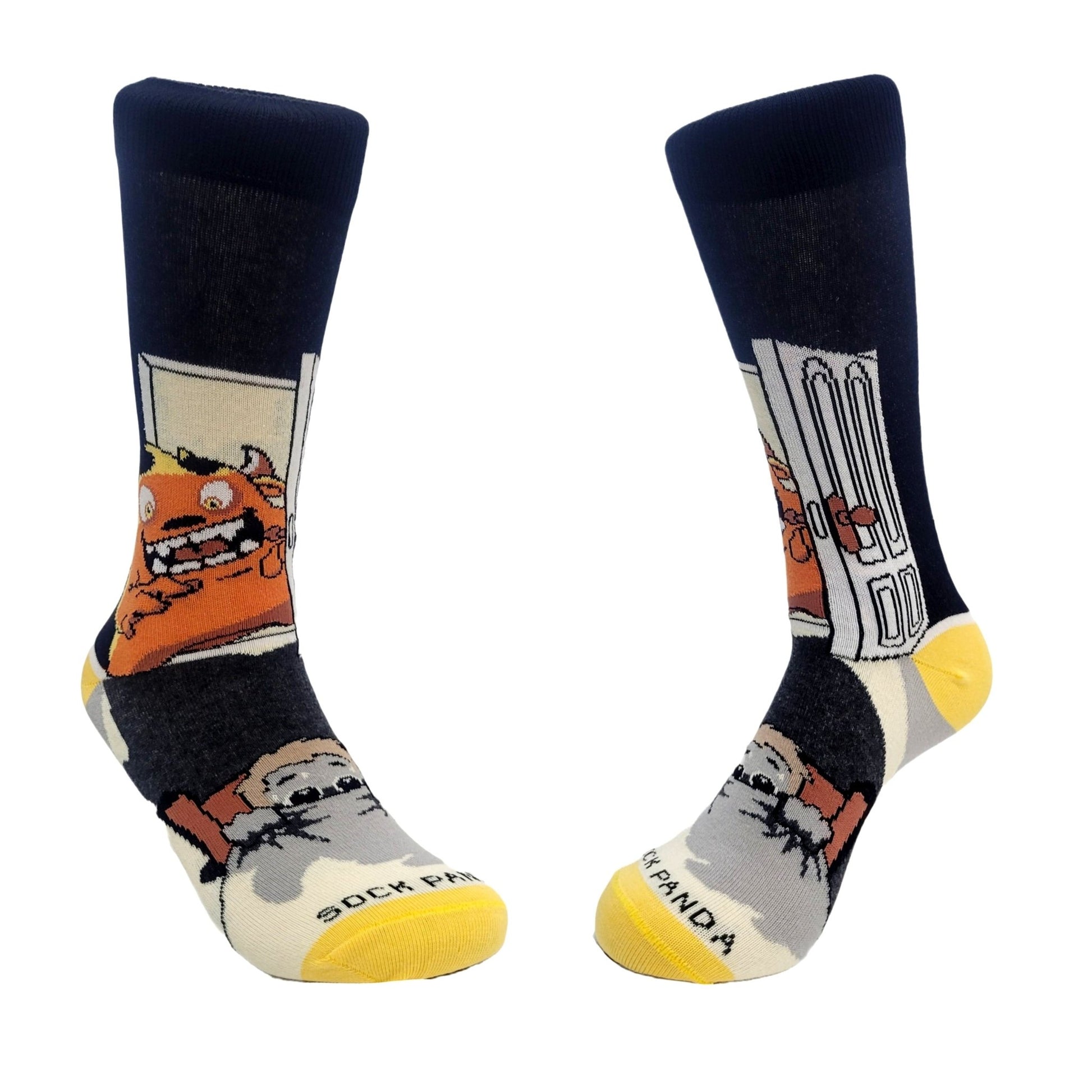 Nightmare Monster in the Closet Socks from the Sock Panda (Adult Small - Shoe Sizes 2 - 5)