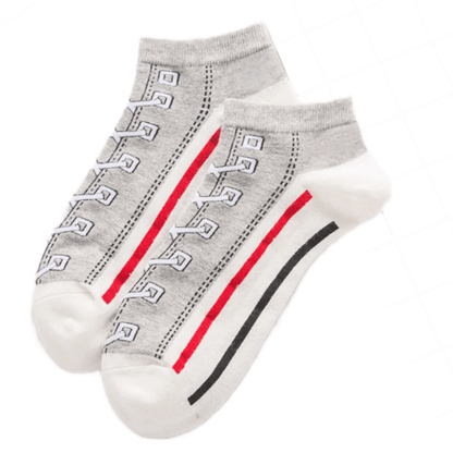 Old School Sneaker Ankle Socks (Adult Medium - Women's Shoe Sizes 5 - 10)
