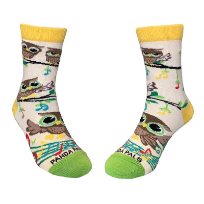 Owls Chorus Music Notes Socks (Ages 3 - 7) from the Sock Panda