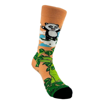Panda and the Beanstalk Socks from the Sock Panda (Adult Small - Shoe Sizes 2 - 5)