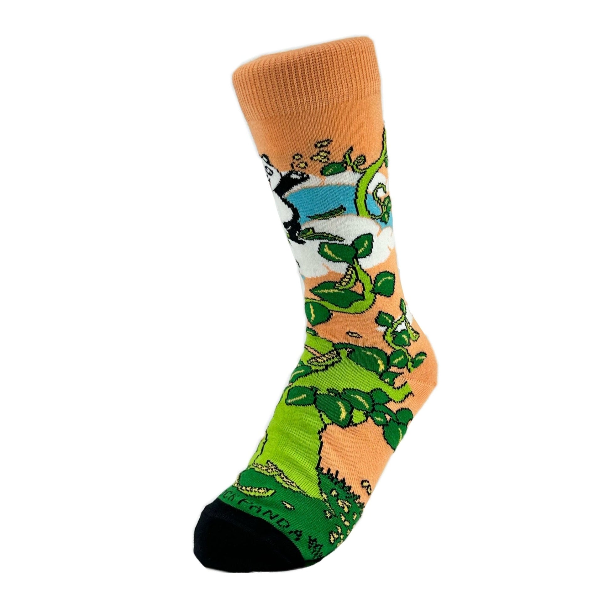 Panda and the Beanstalk Socks from the Sock Panda (Adult Small - Shoe Sizes 2 - 5)
