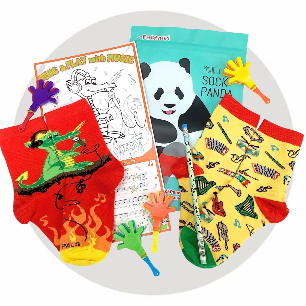 Panda Pals Kids Sock Subscription (Ages 3 - 7) Small/Boys/1