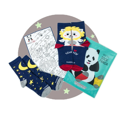 Panda Pals Kids Sock Subscription (Ages 3 - 7) Small/Girls/1