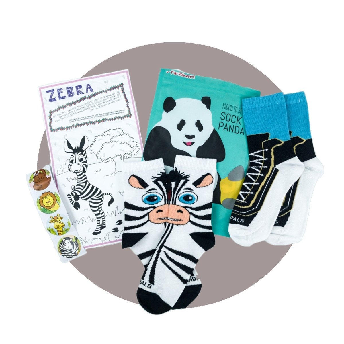 Panda Pals Kids Sock Subscription (Ages 3 - 7) Small/Girls/1