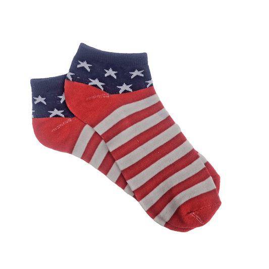 Patriotic Ankle Socks (Adult Large - Men's Shoe Sizes 8 - 12)