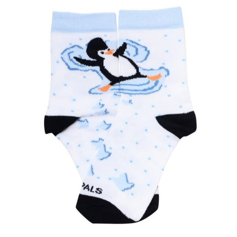 Penguin Snow Angel Socks from the Sock Panda (Ages 5-7)