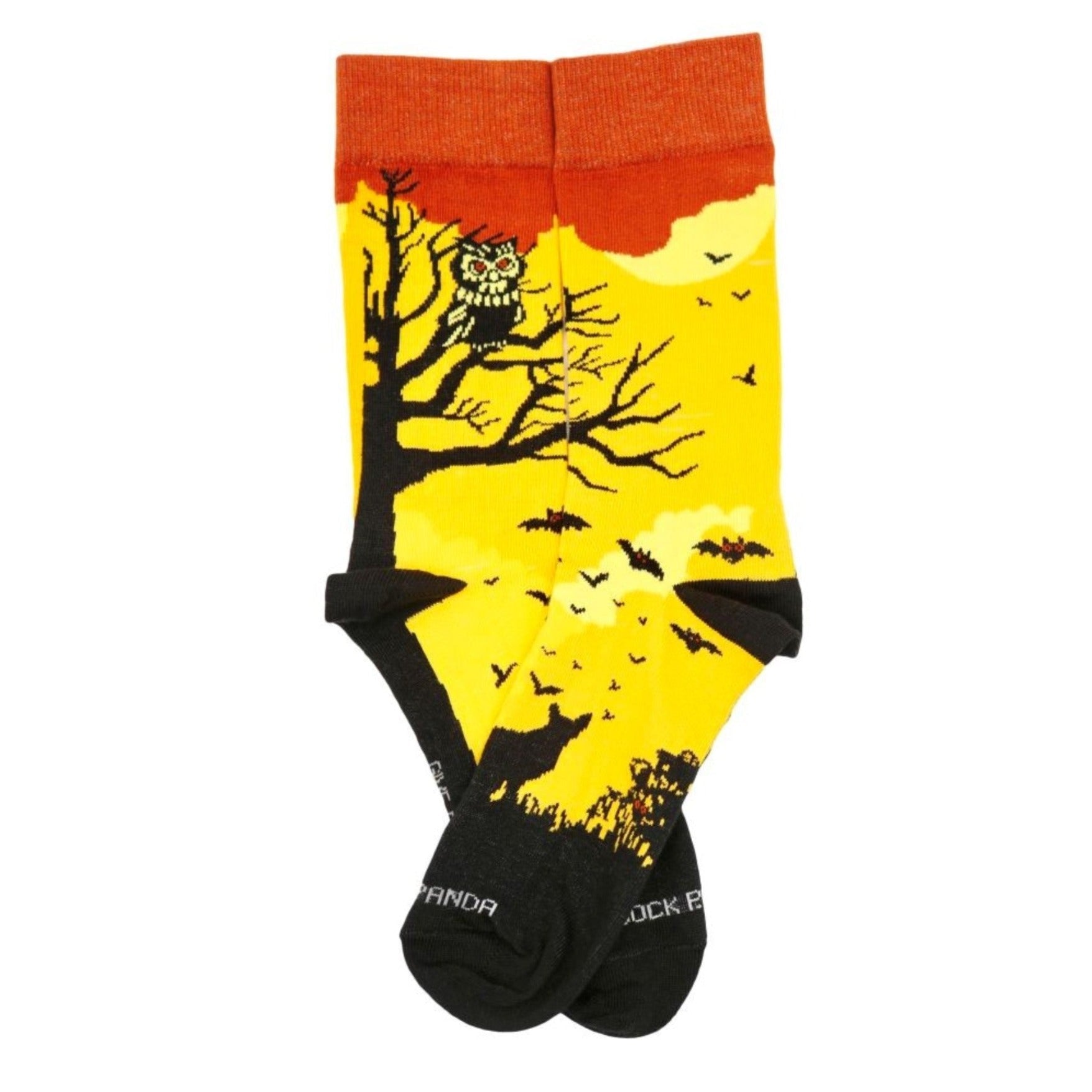 Pensive Owl Resting in a Tree Socks (Adult Small - Shoe Sizes 2 - 5)