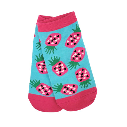 Pineapple Patterned Ankle Socks (Adult Medium - Women's Shoe Sizes 5 - 10)