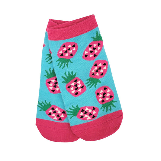 Pineapple Patterned Ankle Socks (Adult Medium - Women's Shoe Sizes 5 - 10)