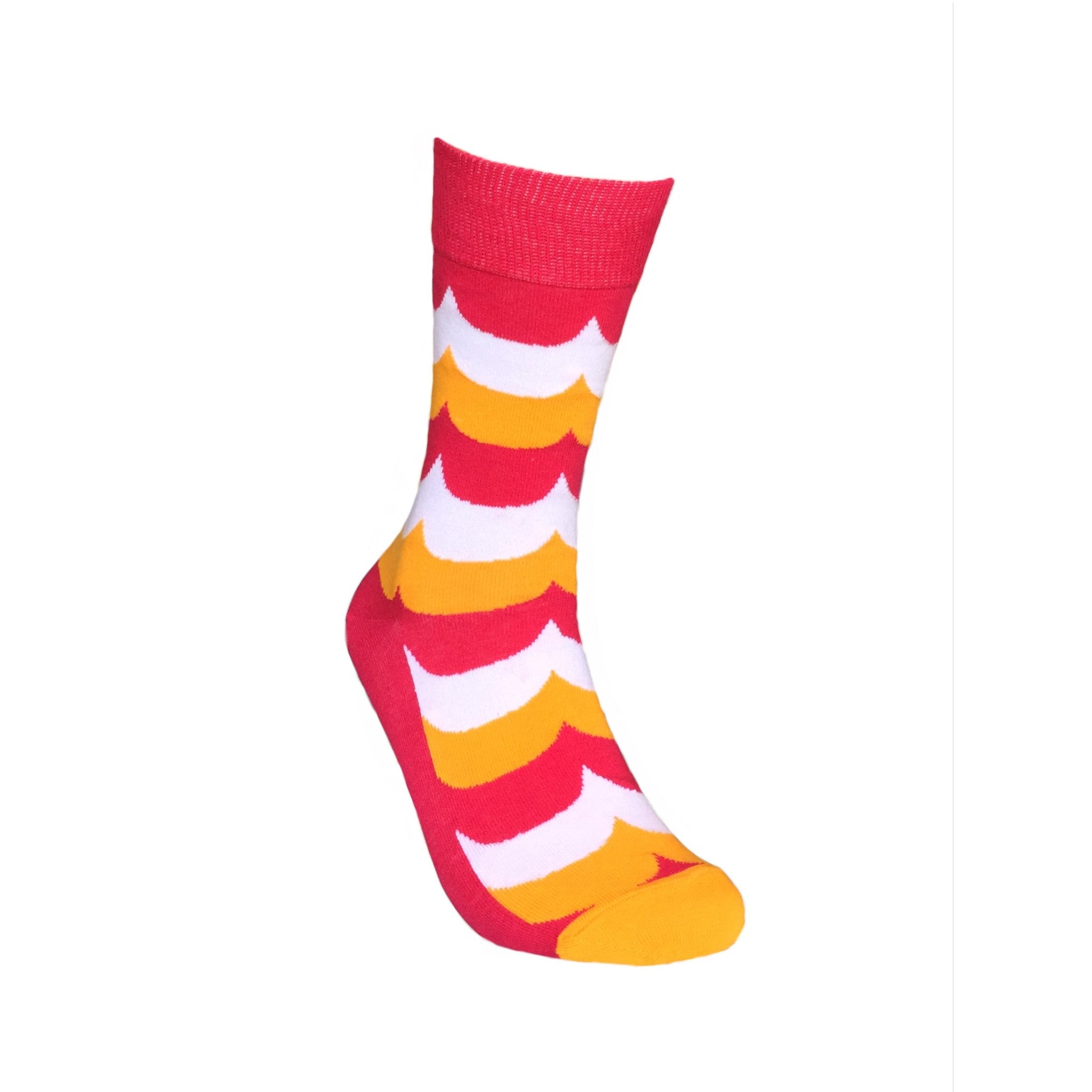 Colorful Wavy Stripe Pattern Socks from the Sock Panda (Adult Medium)