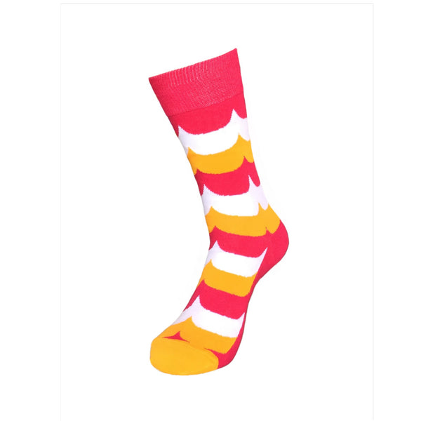 Colorful Wavy Stripe Pattern Socks from the Sock Panda (Adult Medium)