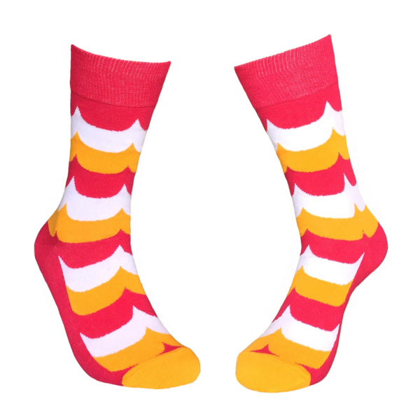 Colorful Wavy Stripe Pattern Socks from the Sock Panda (Adult Medium)
