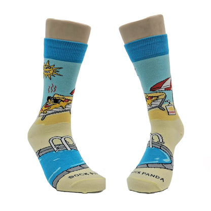 Pizza Baking in the Sun Socks from the Sock Panda (Adult Small - Shoe Sizes 2 - 5)