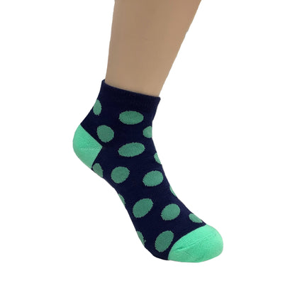 Polka Dot Patterned Ankle Socks (Adult Medium - Women's Shoe Sizes 5 - 10)