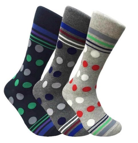 Polka Dots Patterned Socks (3 - Pack)