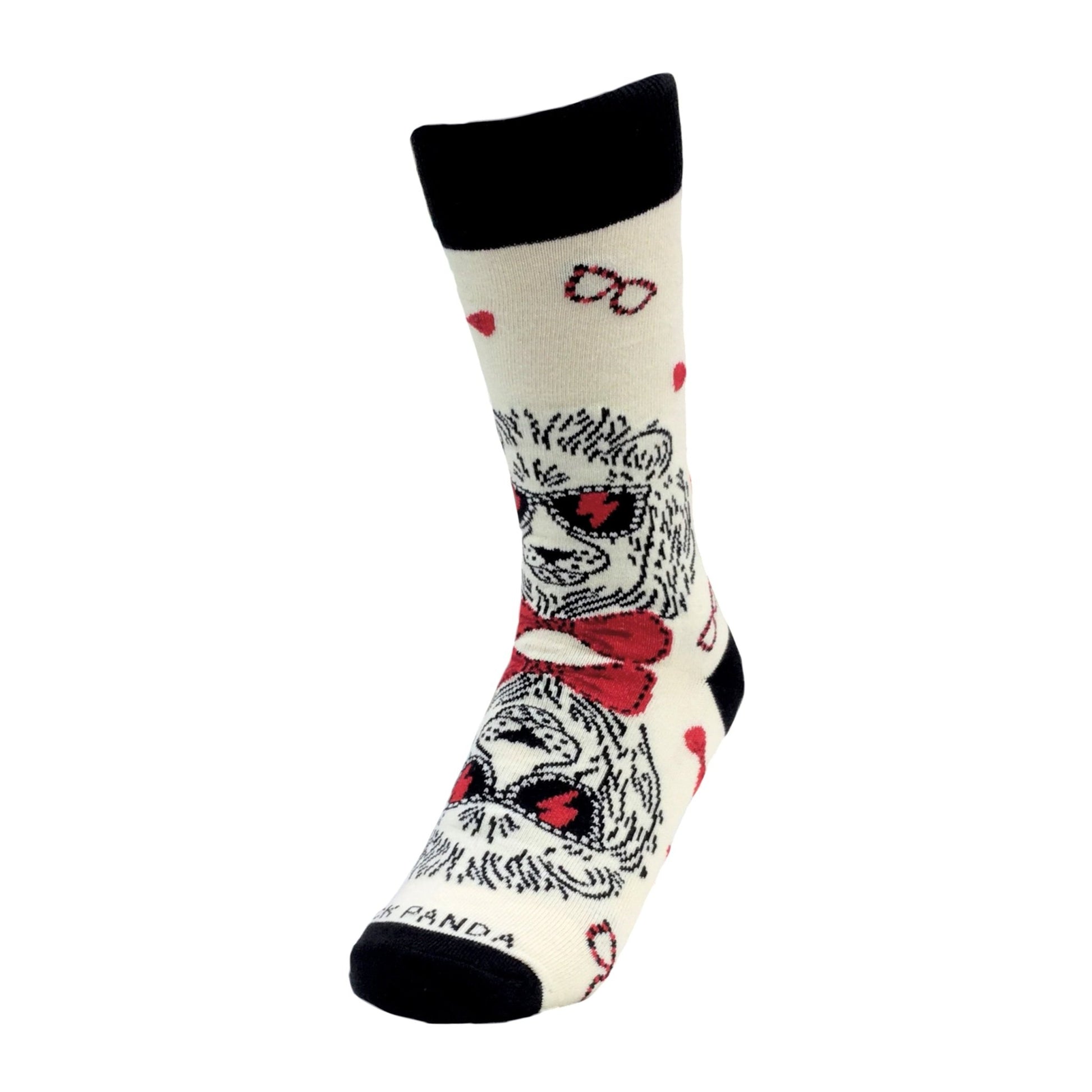 Reflective Lion Wearing Lightning Bolt Sunglasses Socks