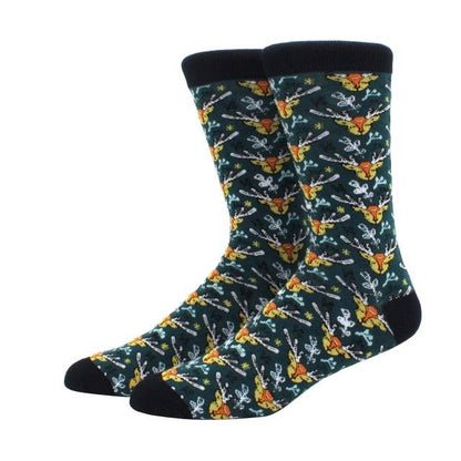 Reindeer Pattern Socks the Sock Panda (Adult Large - Men's Shoe Sizes 8 - 12)