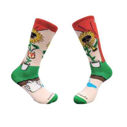 Rock'n Sunflower Band Socks from the Sock Panda
