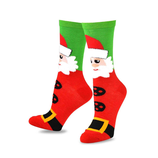 Santa Claus Socks with Fuzzy Beard for Kids (Ages 1 - 2 & 3 - 5, 5 - 7)