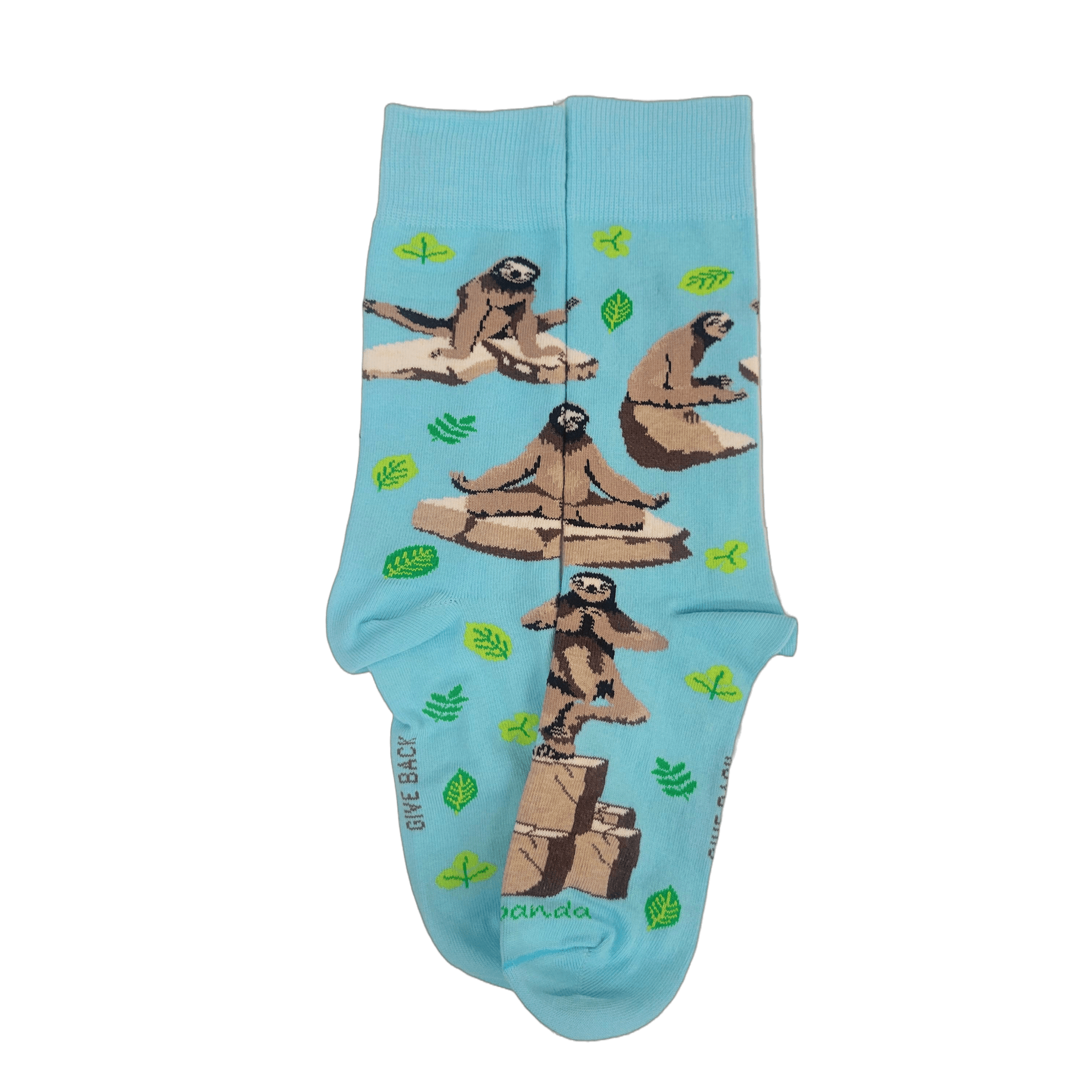 Sloths Performing Yoga Socks from the Sock Panda (Adult Medium - Women's Shoe Sizes 5 - 10)