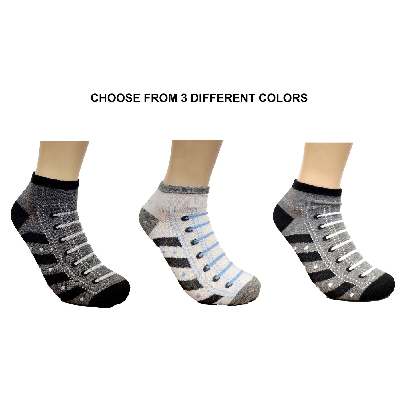 Sneaker Ankle Socks (Adult Large - Men's Shoe Sizes 8 - 12)