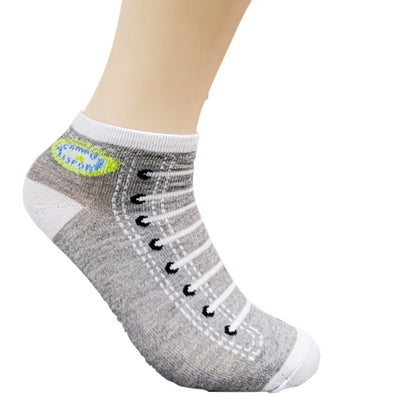 Sneaker Pattern Ankle Socks (Adult Medium - Women's Shoe Sizes 5 - 10)