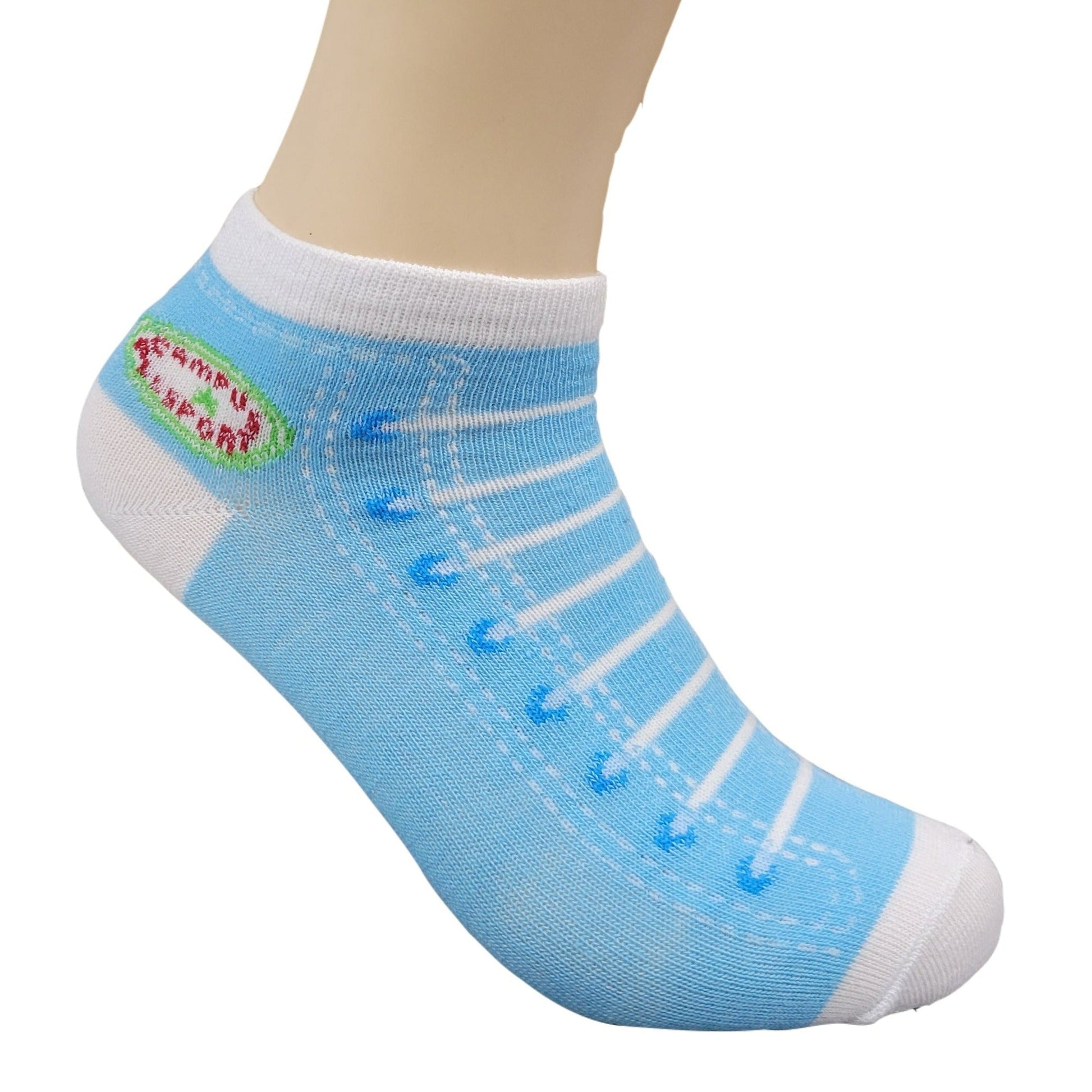 Sneaker Pattern Ankle Socks (Adult Medium - Women's Shoe Sizes 5 - 10)