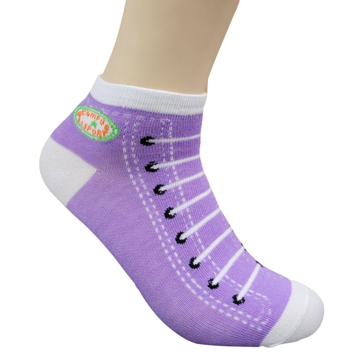Sneaker Pattern Ankle Socks (Adult Medium - Women's Shoe Sizes 5 - 10)