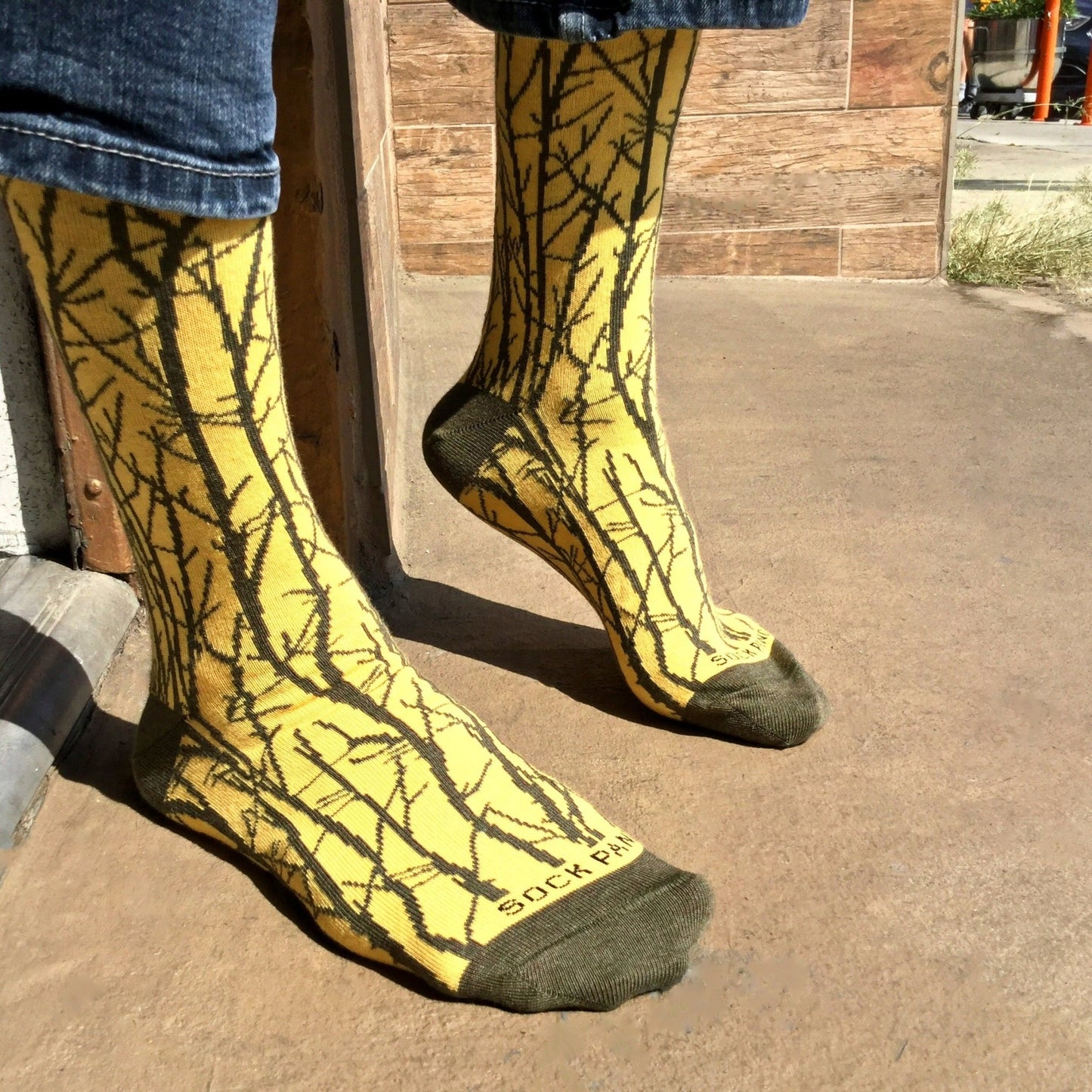Sophisticated Branch Pattern Socks (Adult Large - Men's Shoe Sizes 8 - 12)