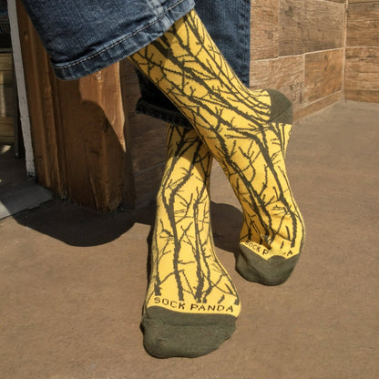 Sophisticated Branch Pattern Socks (Adult Large - Men's Shoe Sizes 8 - 12)