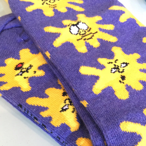 Crazy Splat Face Socks from the Sock Panda (Adult Small)