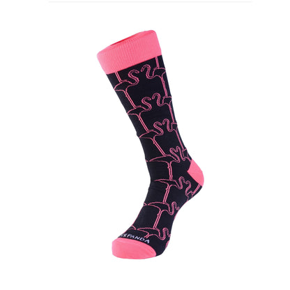 Stylish Flamingo Pattern Socks from the Sock Panda (Adult Large)