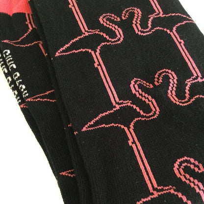 Stylish Flamingo Pattern Socks from the Sock Panda (Adult Large)