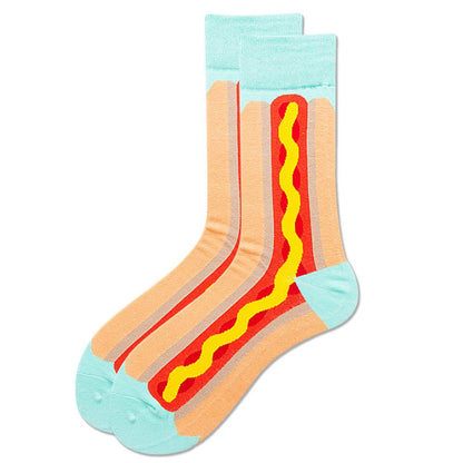 Sweet Hot Dog In Bun Foodie Socks