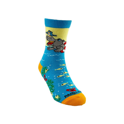 Swimming Hippos Socks from the Sock Panda (Ages 3 - 7)