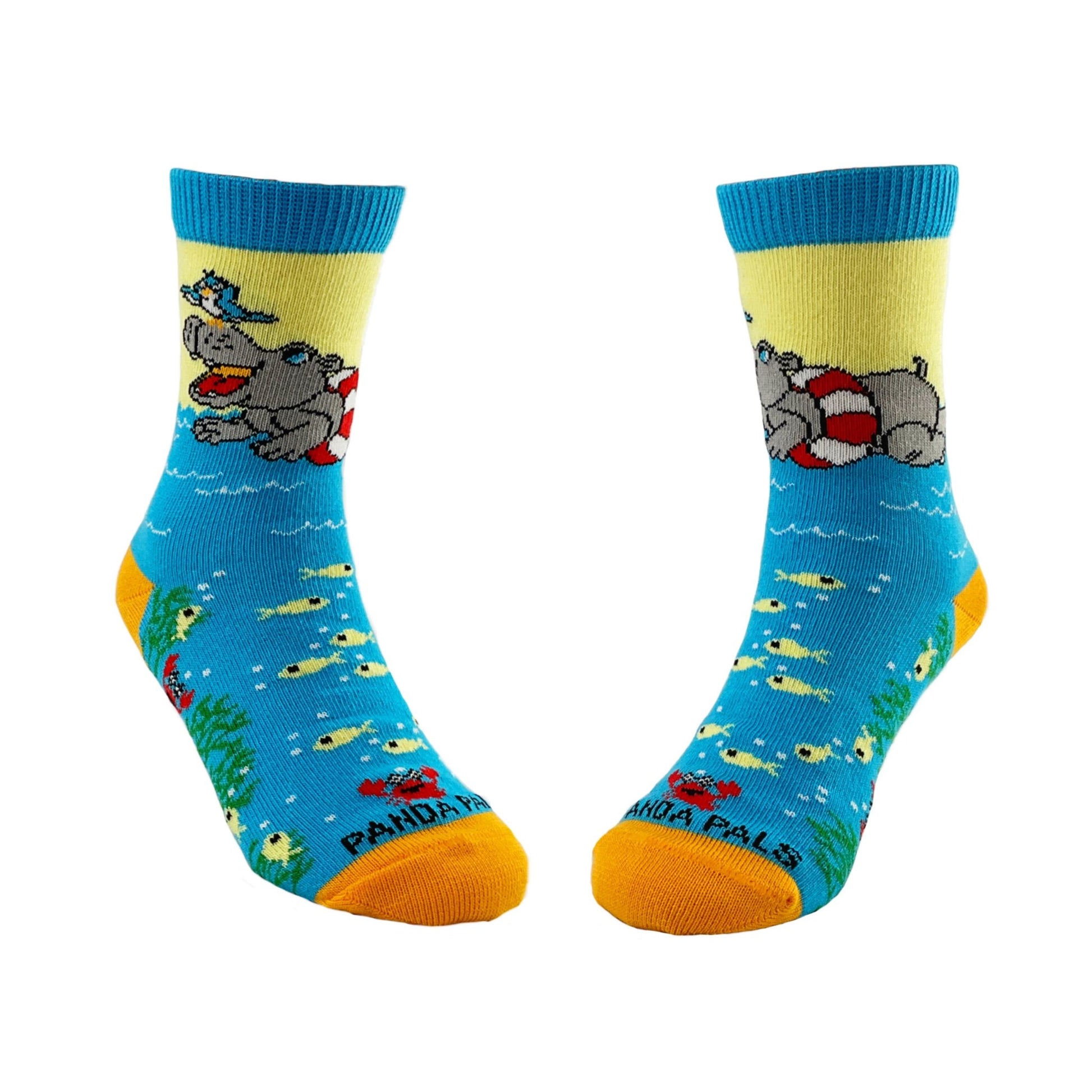 Swimming Hippos Socks from the Sock Panda (Ages 3 - 7)
