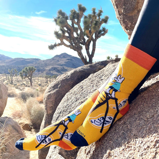 The Matrix Dali Bunny Rabbit Time Socks from the Sock Panda (Adult Small - Shoe Sizes 2 - 5)