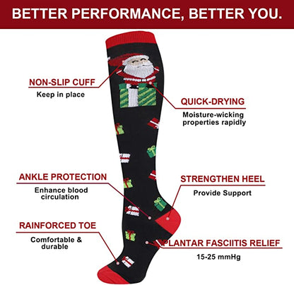 The Santa Gift Knee High (Compression Socks)