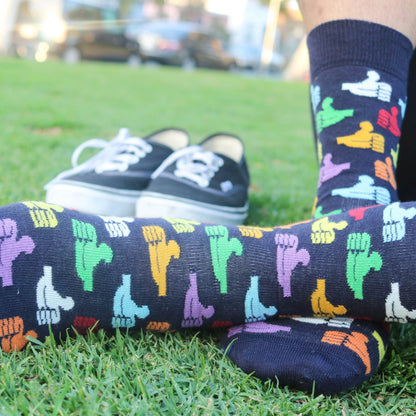Thumbs Up Socks (Adult Medium - Women's Shoe Sizes 5 - 10)