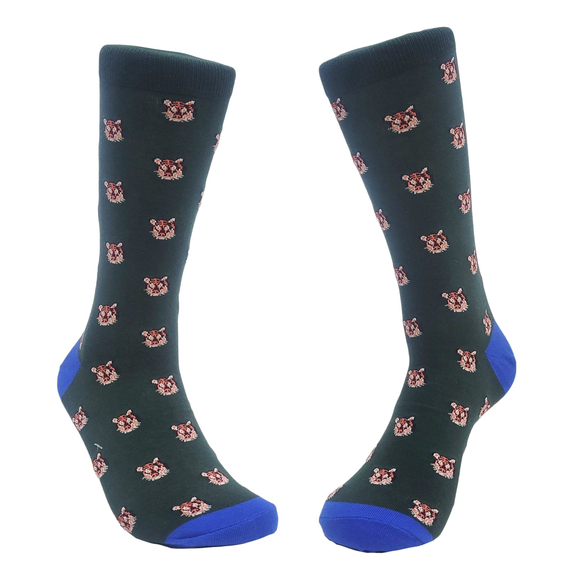Tiger Face Pattern Socks (Adult Large - Men's Shoe Sizes 8 - 12)