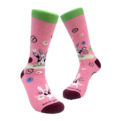 Time Bunny Rabbit Socks from the Sock Panda (Adult Medium - Women's Shoe Sizes 5 - 10)