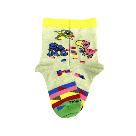 Trio Playful Baby Dinosaurs Socks (Ages 3 - 7) from the Sock Panda