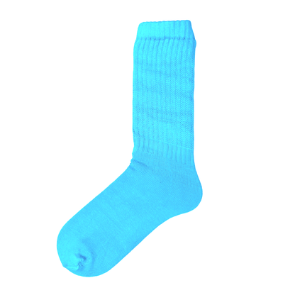 Turquoise Slouch Socks (Adult Medium - Women's Shoe Sizes 5 - 10)