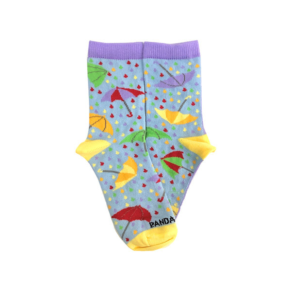 Lovely Purple Umbrella Socks (Ages 3-7) from Sock Panda